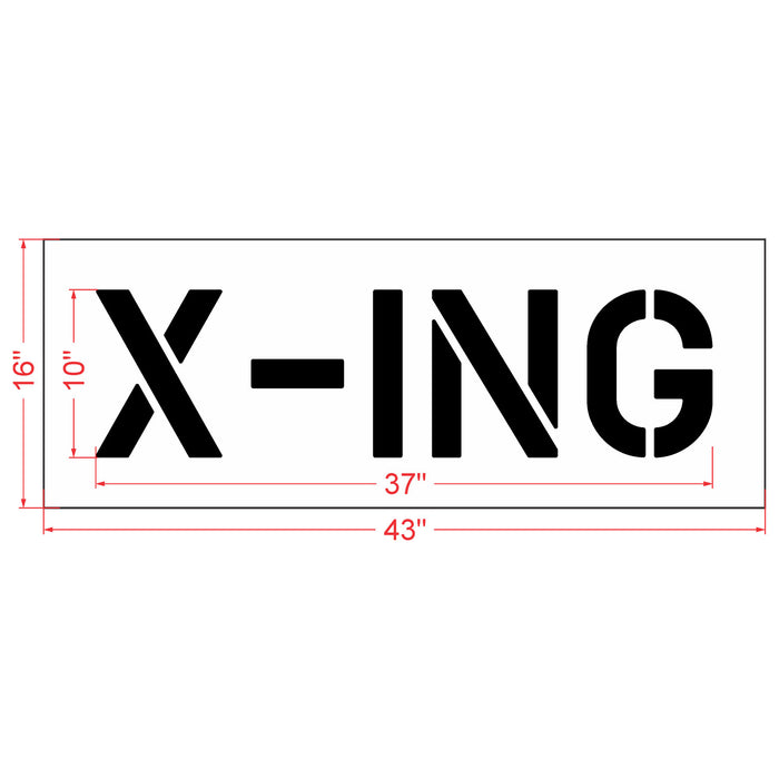 10" X-ING Stencil
