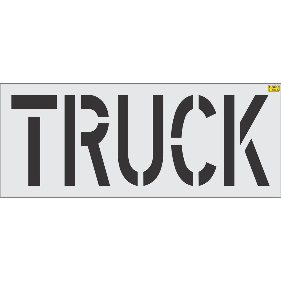 24 inch TRUCK pavement marking stencil for loading zones and commercial parking lot striping applications