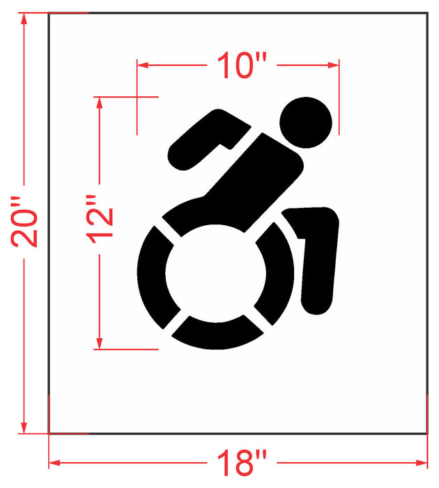 NYSDOT 12" Accessible Icon Handicap Stencil