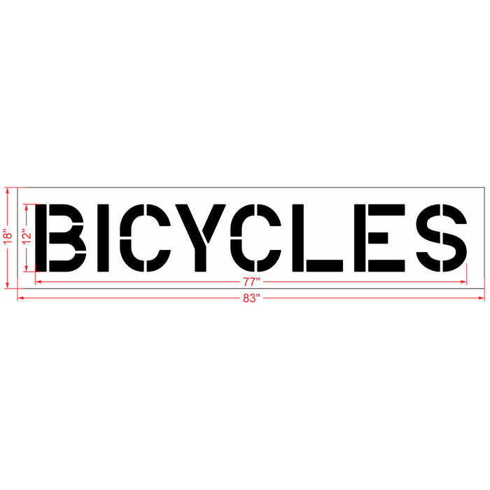 12" BICYCLES Stencil