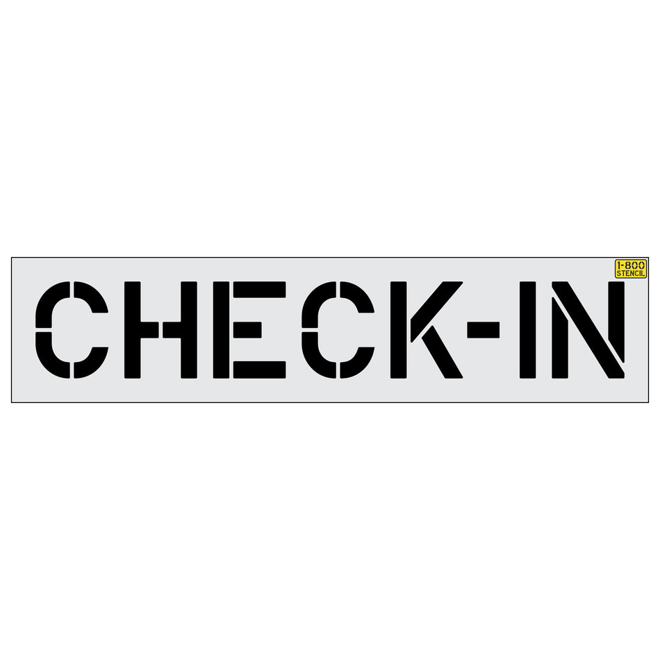 12" CHECK-IN Stencil