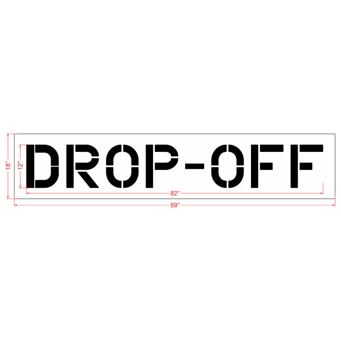 12" DROP-OFF Stencil