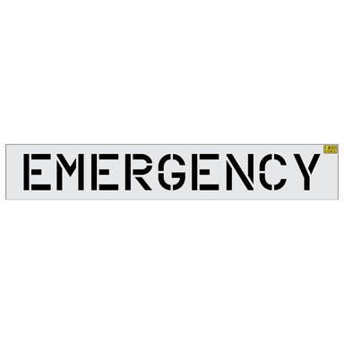 12" EMERGENCY Stencil