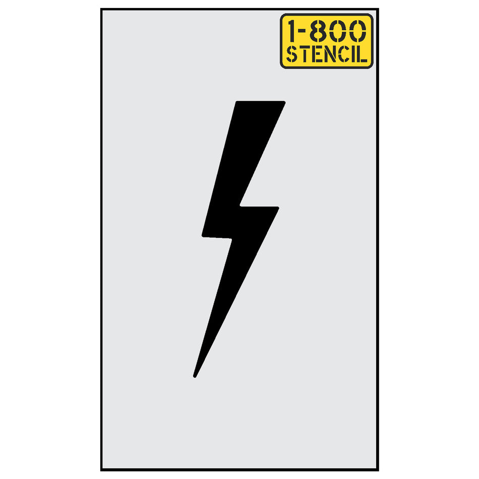 Lightning Bolt Stencil - (12"-48")