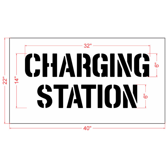 CHARGING STATION Stencil - (4"-12")