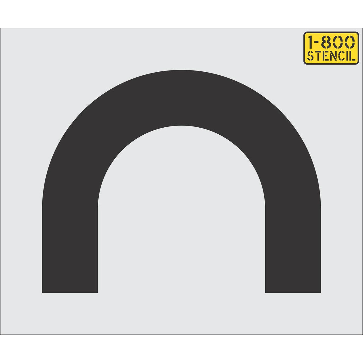 16 inch Costco line end pavement marking stencil for parking lot and commercial striping applications