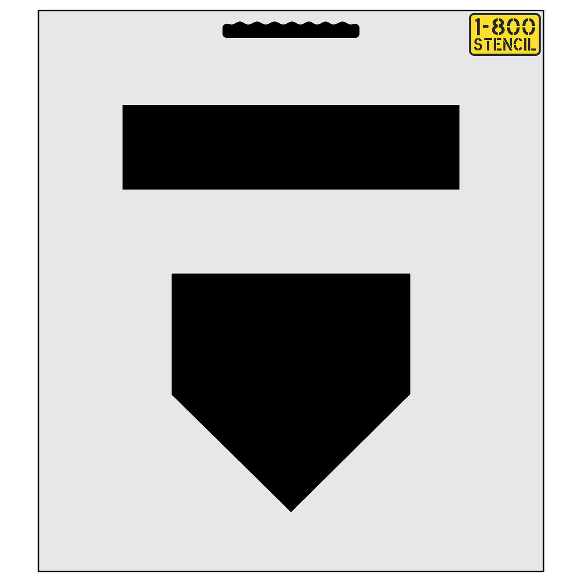 17" Baseball Home Plate Stencil Set — 1800Stencil
