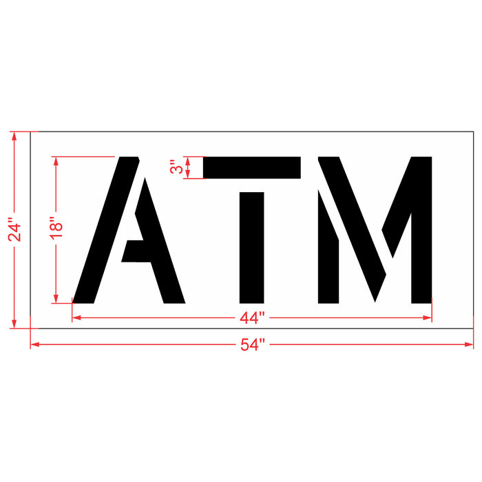 18" ATM Stencil
