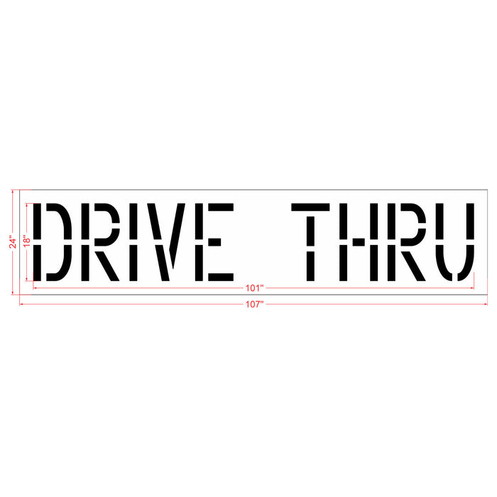 18" DRIVE THRU Stencil