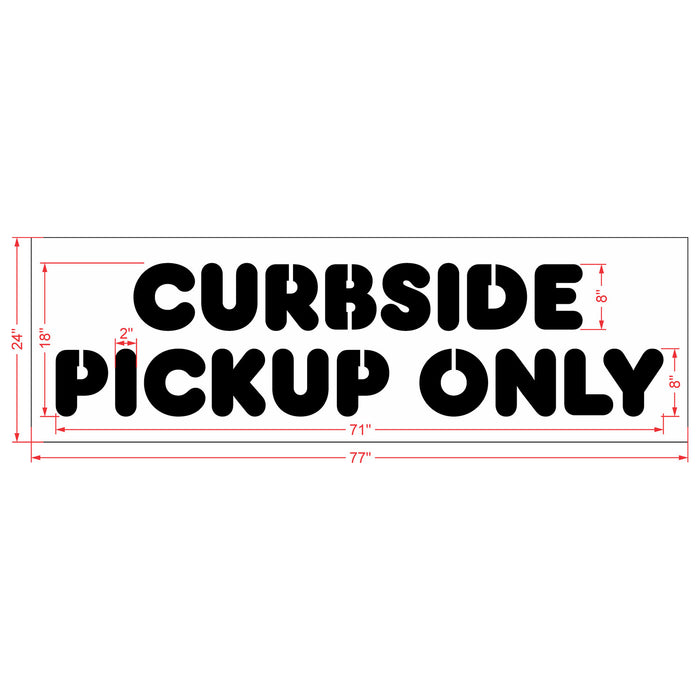 18" Dunkin Donuts Curbside Pickup Only Stencil