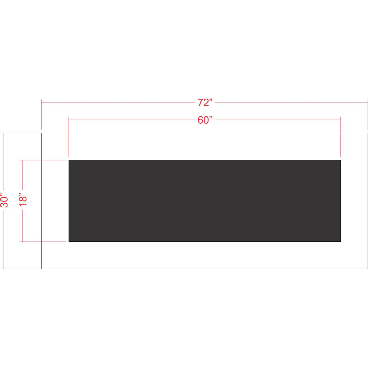 18 inch by 5 foot line stencil for parking lot and commercial pavement striping applications