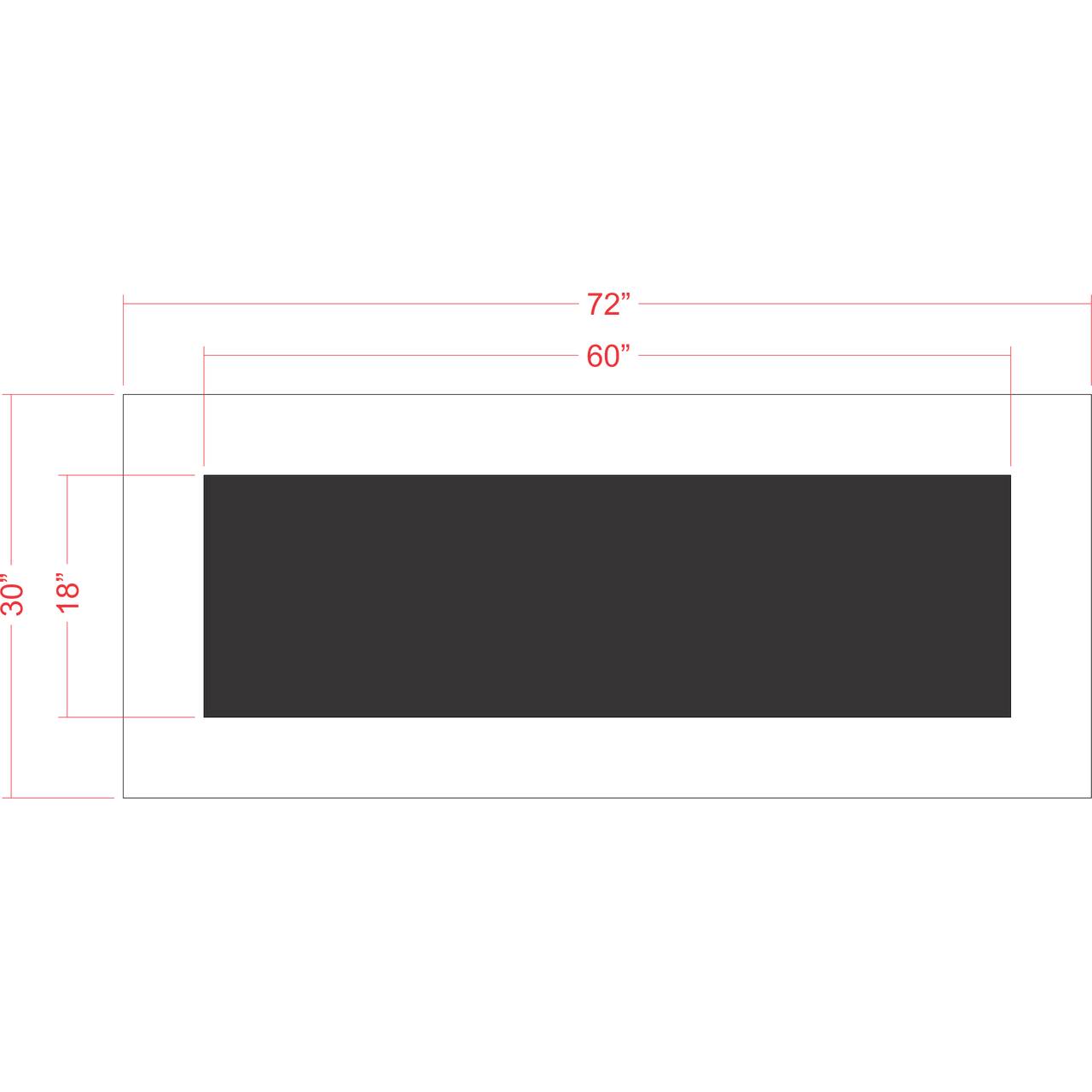 18 inch by 5 foot line stencil for parking lot and commercial pavement striping applications