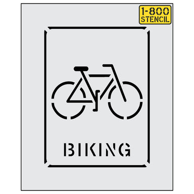 24" Bike Symbol w/ BIKING Stencil