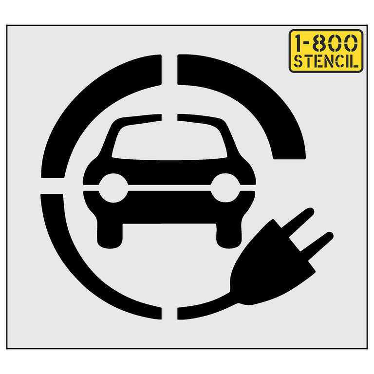 Electric Vehicle Parking and Charging Station Stencils - 1-800-Stencil