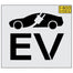 Electric Vehicle Symbol Stencil - (24"-48")