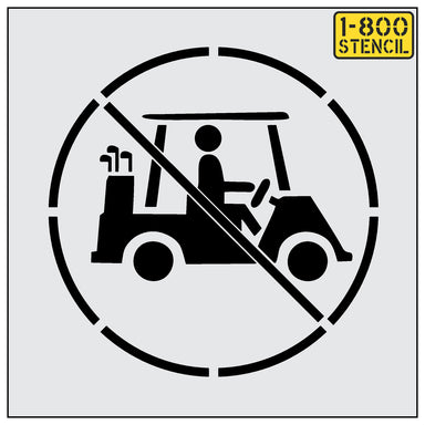 24" No Golf Cart Stencil