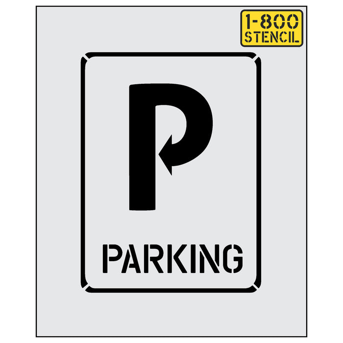 24" Parking Letter P Symbol Stencil