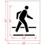 24" Pedestrian Crossing Symbol Stencil