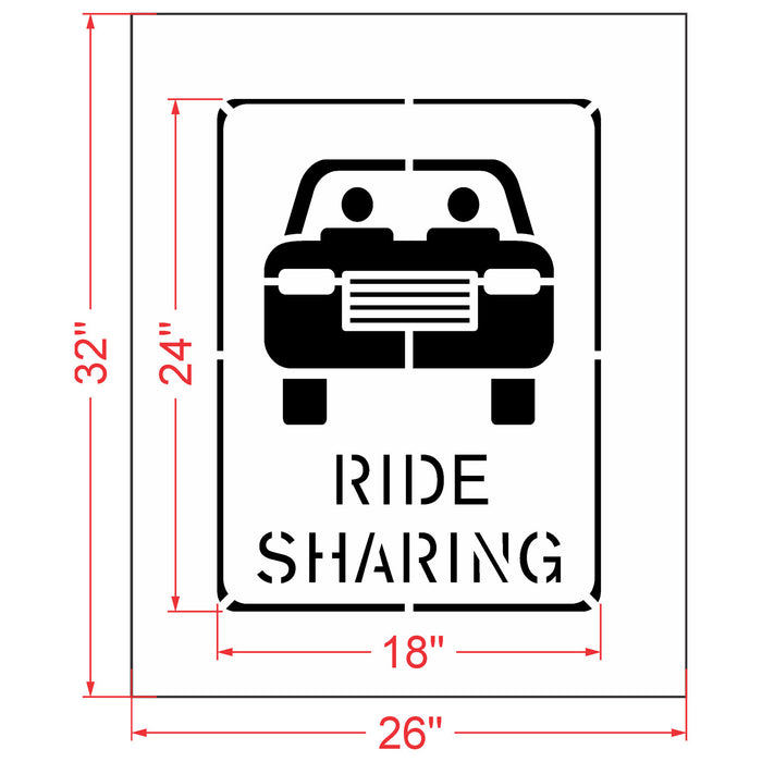 24" Ride Sharing Stencil