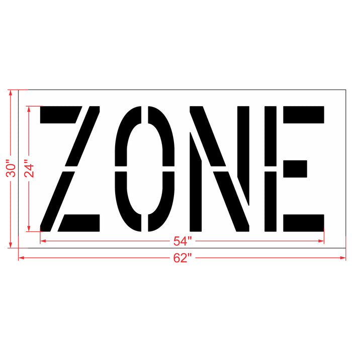 24" ZONE Stencil