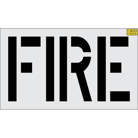 24 inch FIRE pavement marking stencil for fire lane and commercial safety striping applications