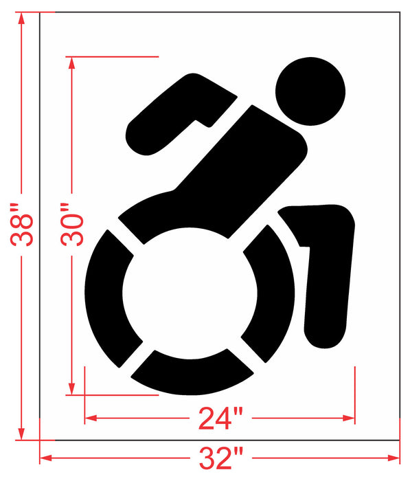 NYSDOT 30" Accessible Icon Handicap Stencil