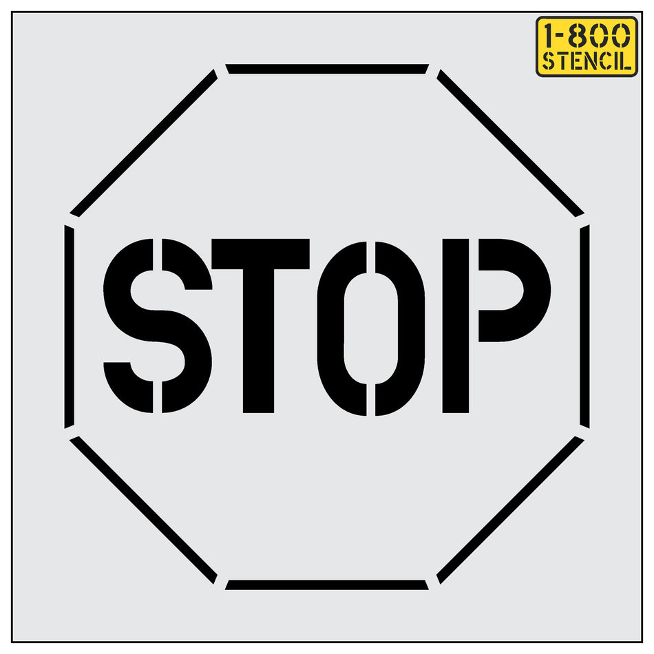 30" INDUSTRIAL STOP Stencil