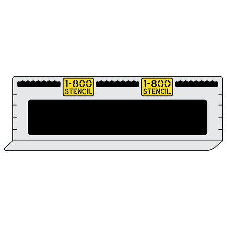 30" Line Professional Curb Stencil