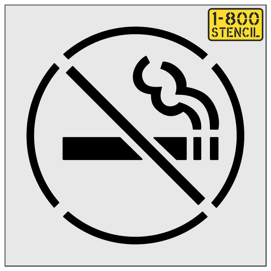 30" No Smoking Symbol Stencil