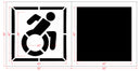 NYSDOT 34" Accessible Handicap w/ 42" Border and 42" Background Stencil