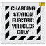 34" CHARGING STATION ELECTRIC VEHICLES ONLY Stencil