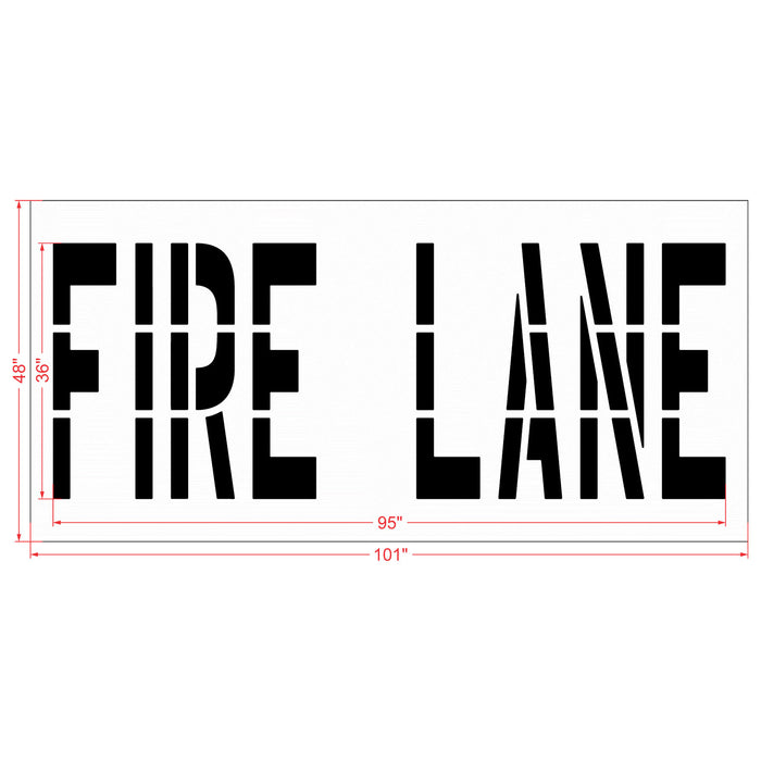 36" FIRE LANE Stencil