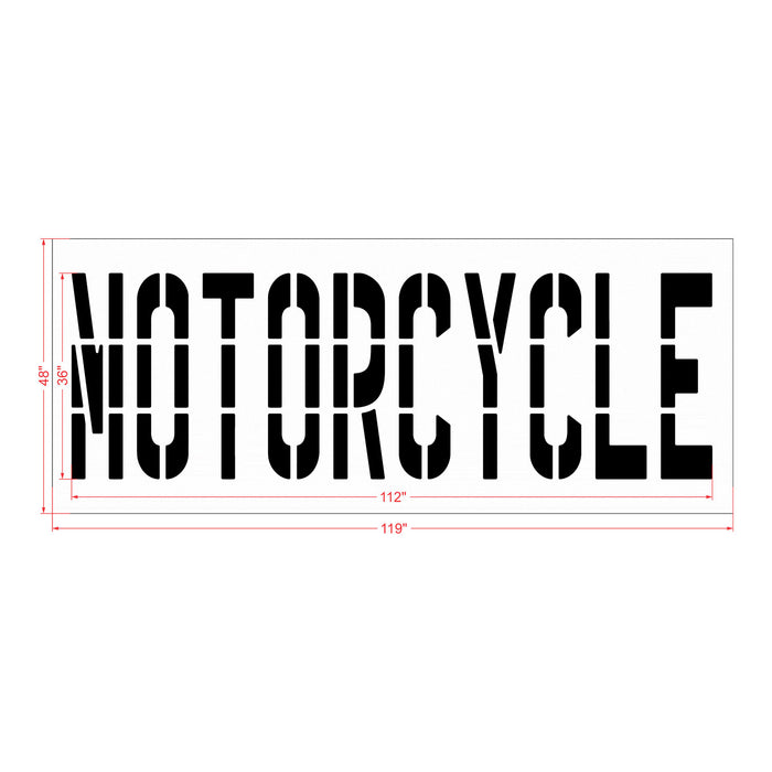 36" MOTORCYCLE Stencil