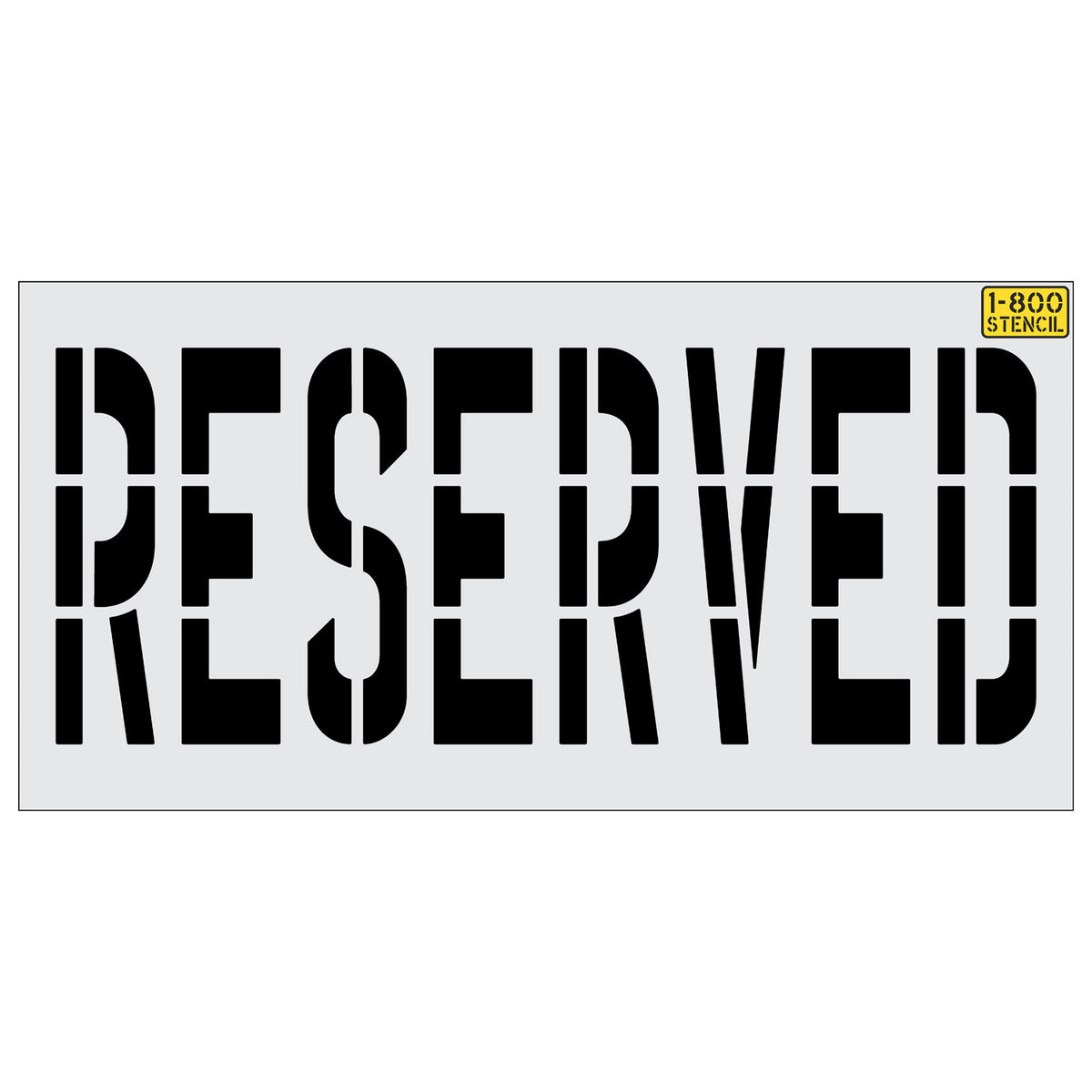 36" RESERVED Stencil — 1800Stencil
