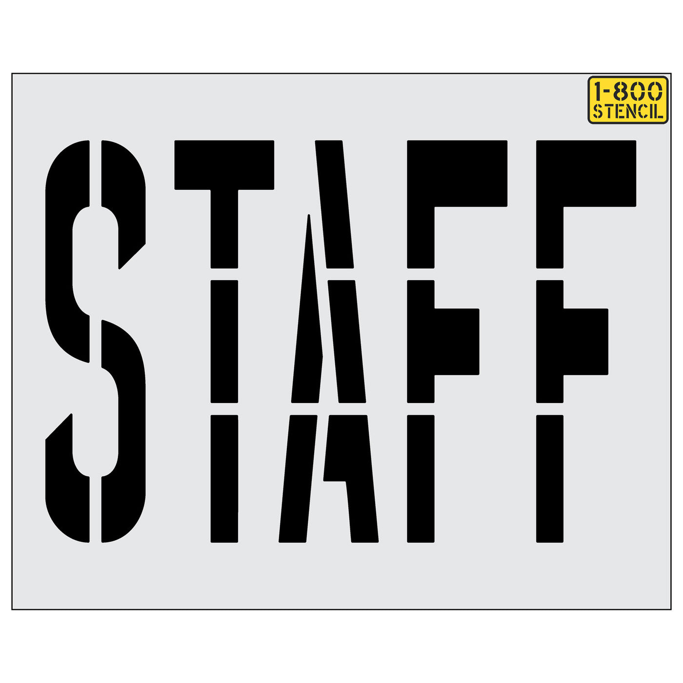36" STAFF Stencil — 1-800-Stencil