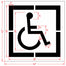 36" Sams Club DOT Handicap Stencil