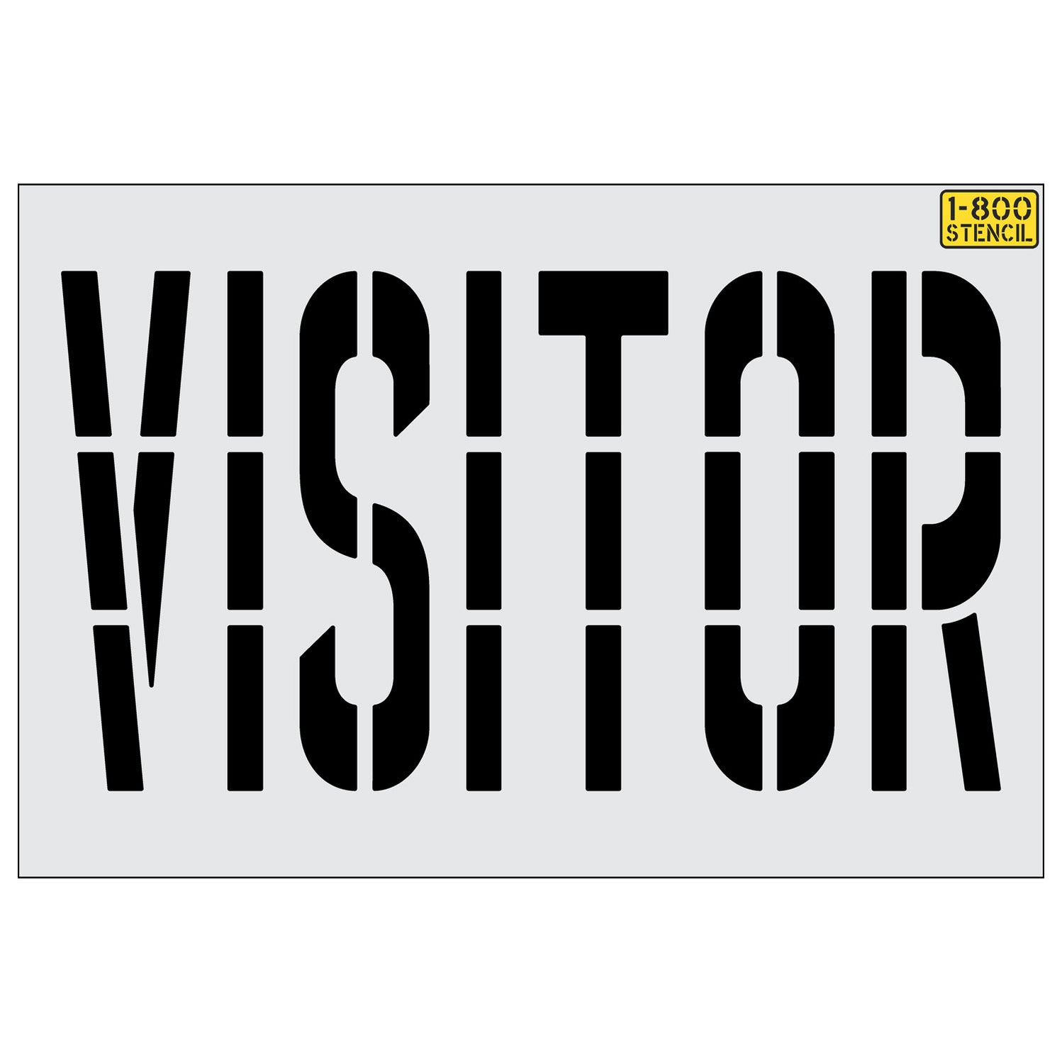 36" VISITOR Stencil — 1800Stencil