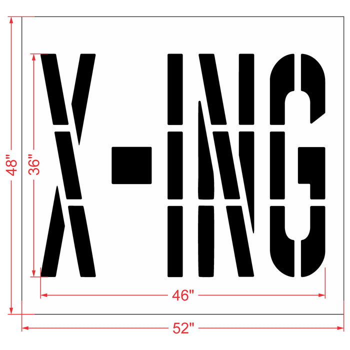 36" X-ING Stencil