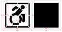 NYSDOT 39" Accessible Handicap w/ 48" Border and 48" Background Stencil