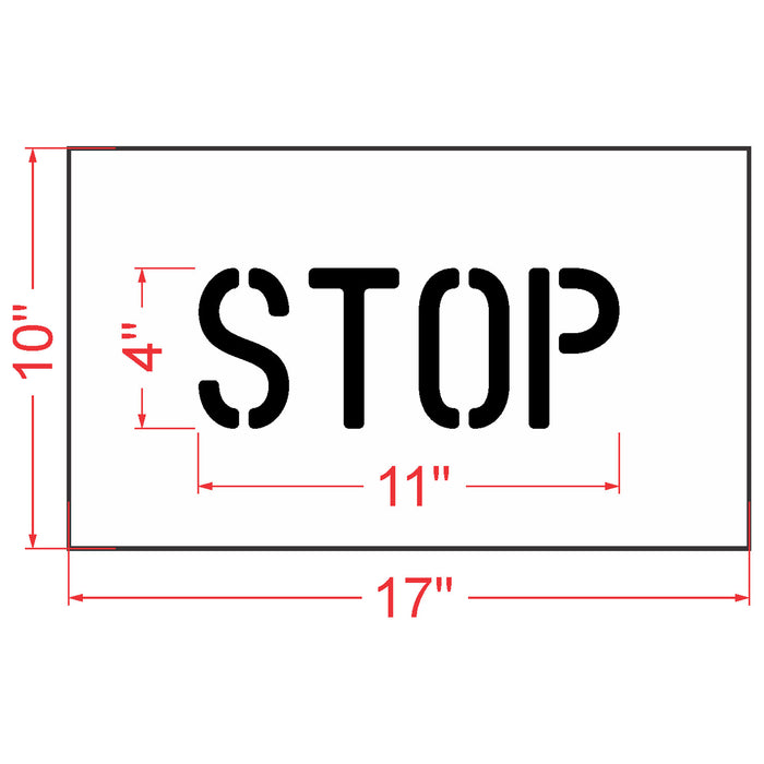 4" STOP Stencil