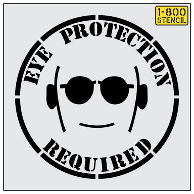 42" EYE PROTECTION REQUIRED Stencil