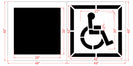 30" Handicap w/ 42" Border and 38" Background Stencil