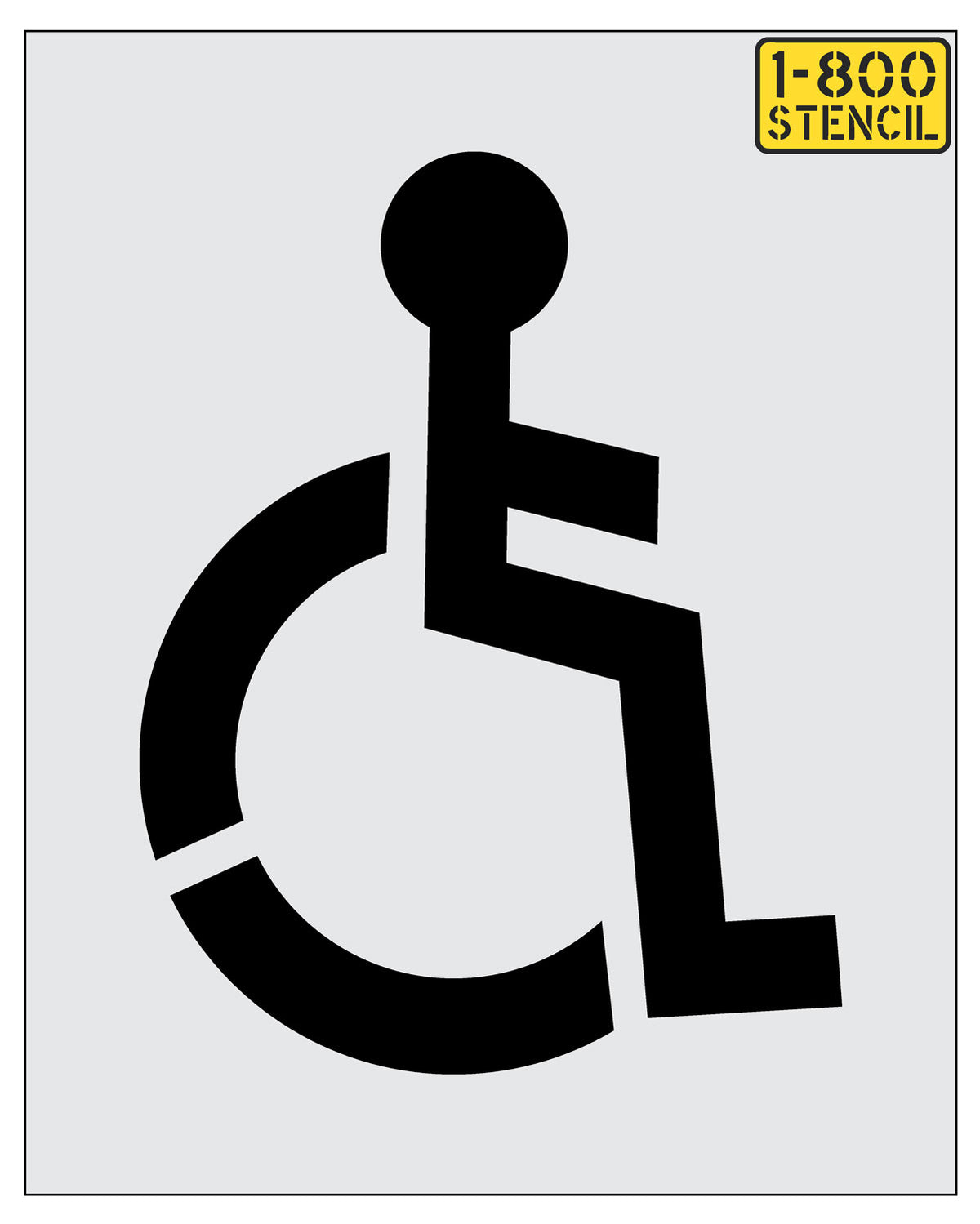 48" Handicap Child Stencil — 1800Stencil