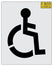 48" Handicap Child with Border Stencil
