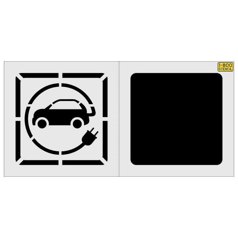 Electric Vehicle Parking and Charging Station Stencils — 1-800-Stencil