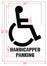 38" Handicap Stencil with HANDICAPPED PARKING