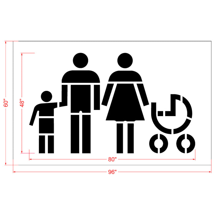 48" Ikea Family Stencil
