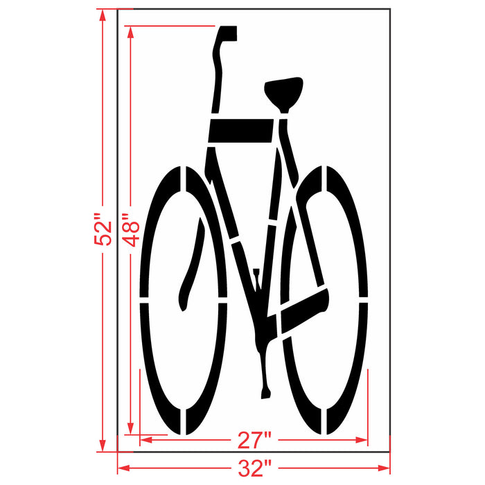 48" Bike Symbol Stencil