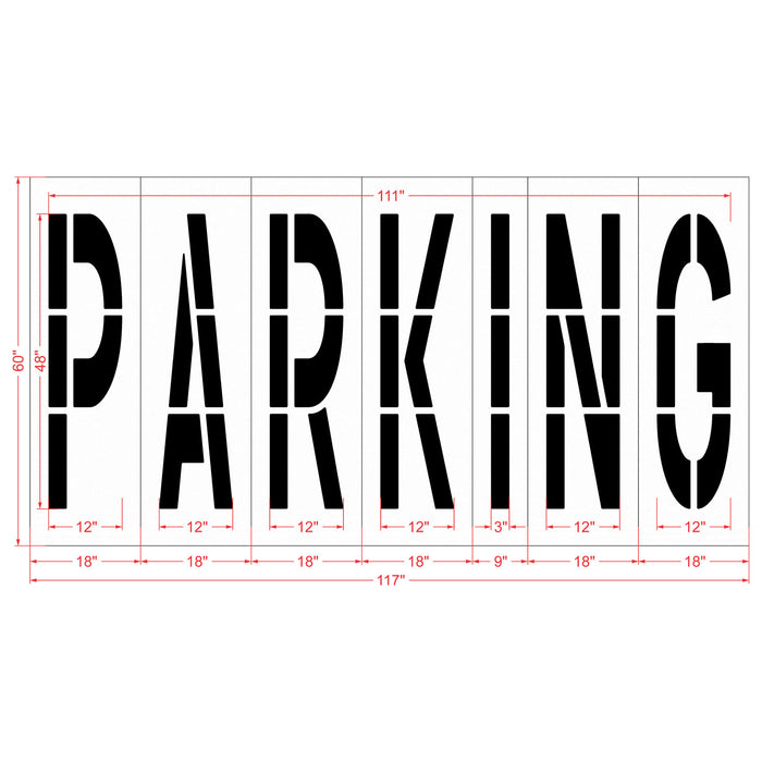 48" PARKING Stencil