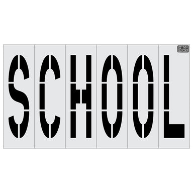 48" SCHOOL Stencil